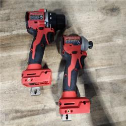HOUSTON LOCATION - AS-IS Milwaukee M18 18V Lithium-Ion Brushless Cordless Compact Drill/Impact Combo Kit