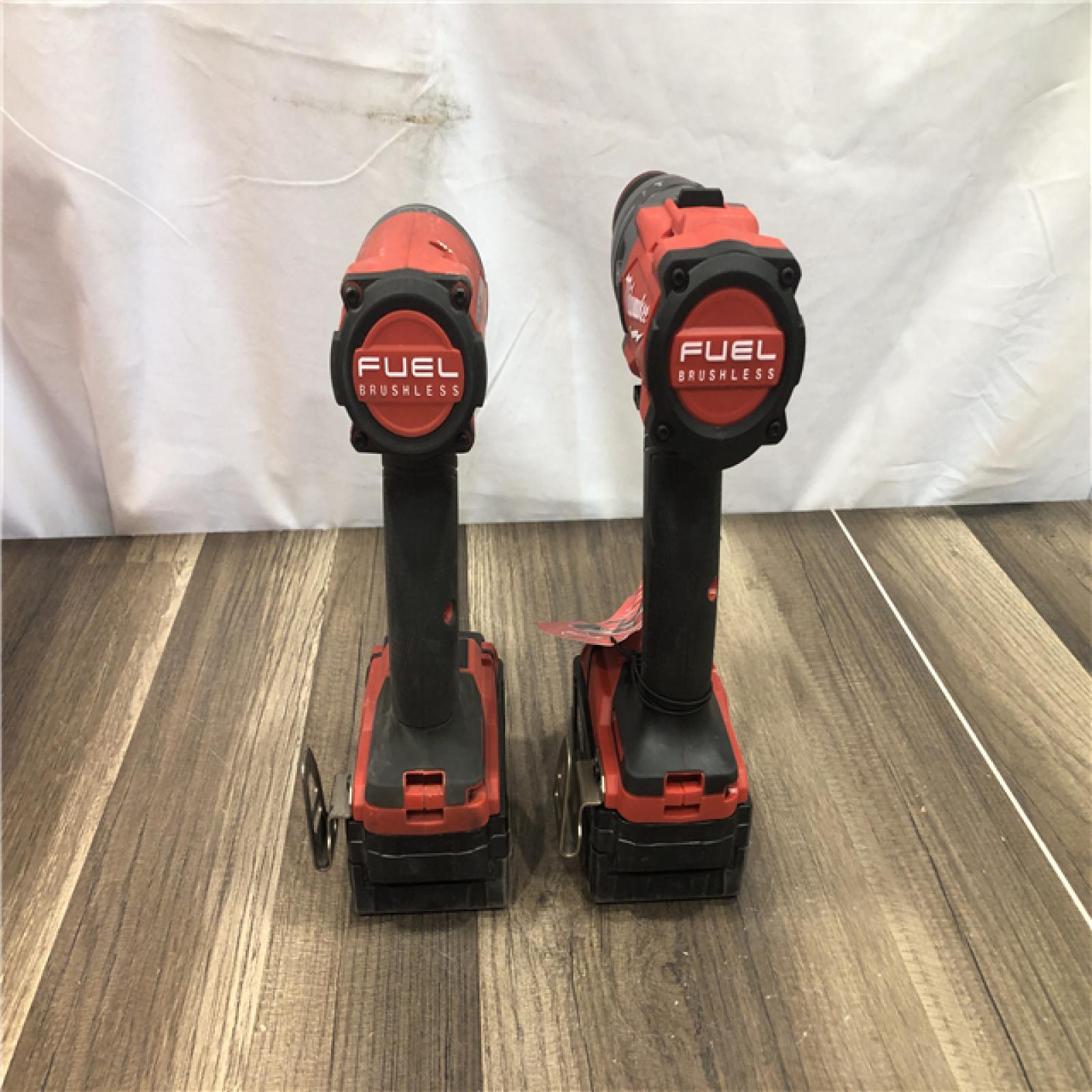 AS-IS Milwaukee FUEL 18V Lithium-Ion Brushless Cordless Hammer Drill and Impact Driver Combo Kit