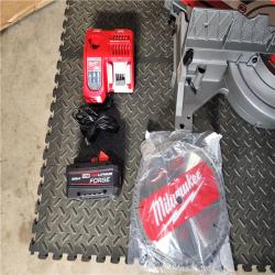 HOUSTON LOCATION - AS-IS (APPEARS LIKE NEW) M18 FUEL 18V 10 in. Lithium-Ion Brushless Cordless Dual Bevel Sliding Compound Miter Saw Kit with One 8.0 Ah Battery