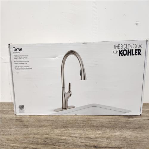 Phoenix Location NEW KOHLER Trove Single-Handle Pull Down Sprayer Kitchen Faucet in Vibrant Stainless