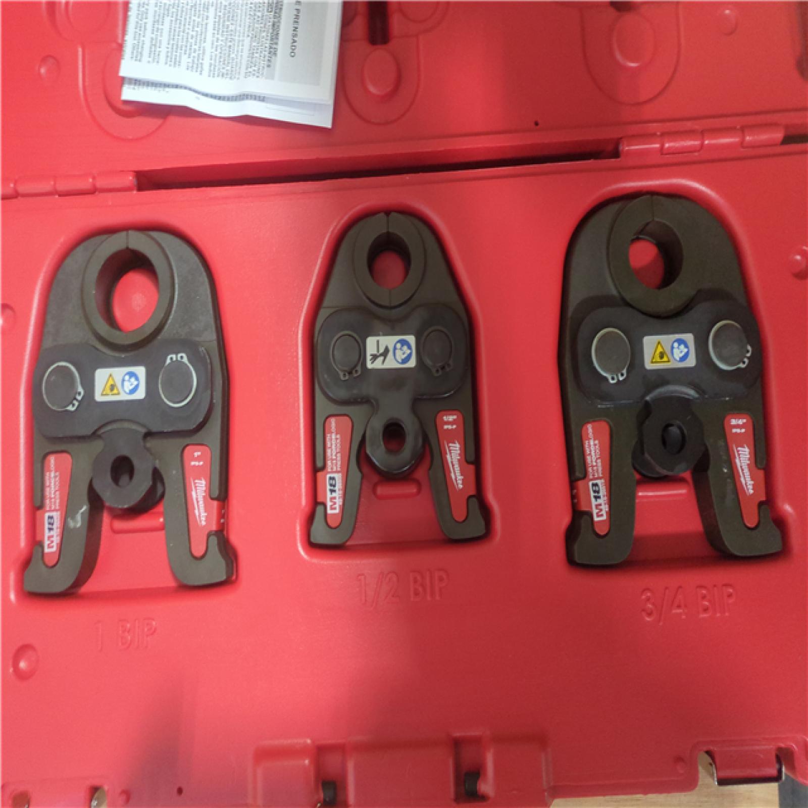 CALIFORNIA AS-IS M18 Short Throw Press Tool w/ Viega Pureflow Jaws & Press Jaw Kit