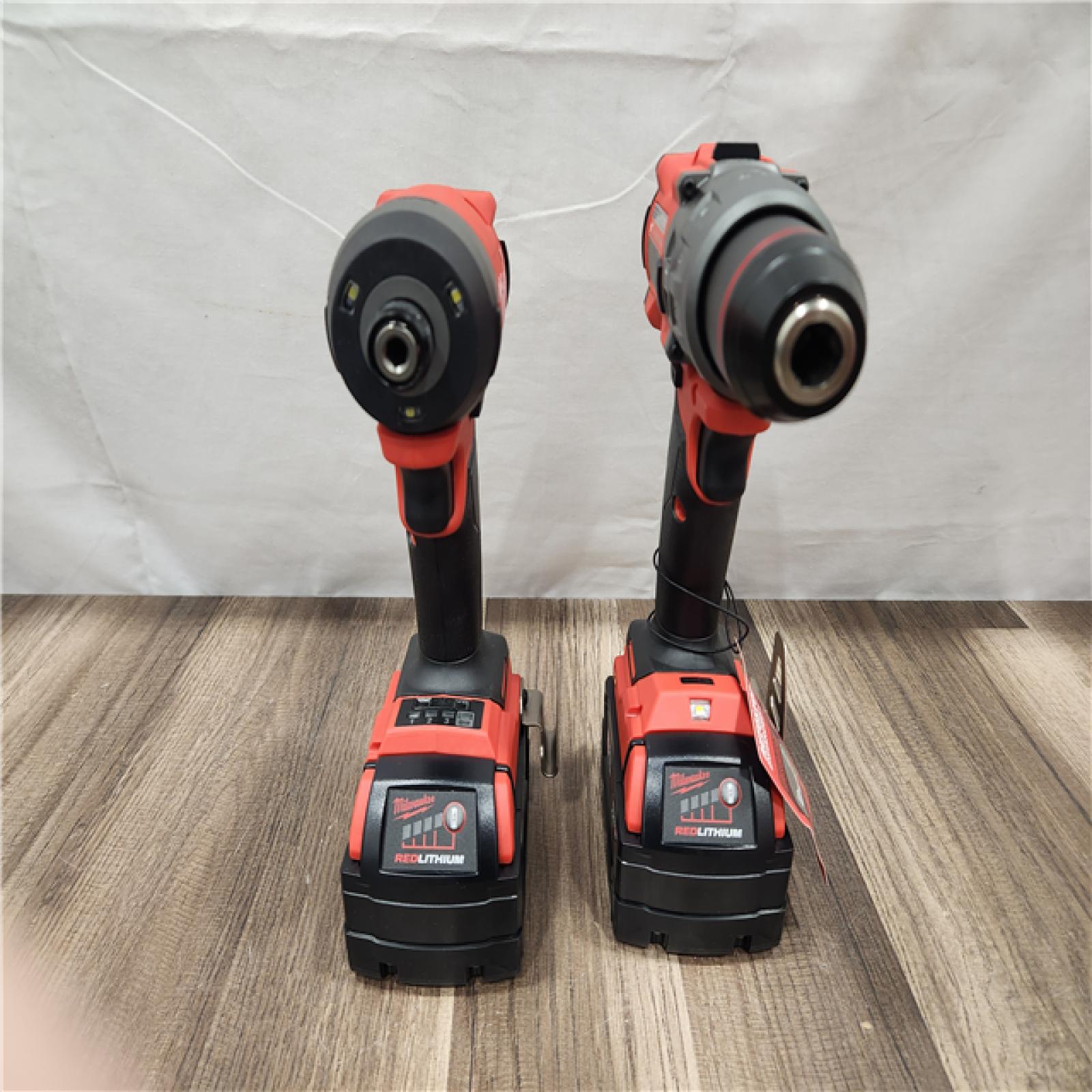 AS-IS- MILWAUKEE FUEL 18V Lithium-Ion Brushless Cordless Hammer Drill and Impact Driver Combo Kit