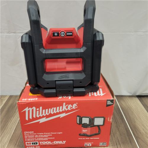LIKE NEW!  Milwaukee M18 ROVER Dual Power Triple-Panel Flood & Area Light