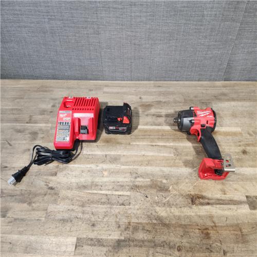 HOUSTON LOCATION - AS-IS Milwaukee 2962-20 M18 18V Fuel 1/2 Mid-Torque Impact Wrench Cordless Lithium-Ion Brushless W/ BATTERY & CHARGER