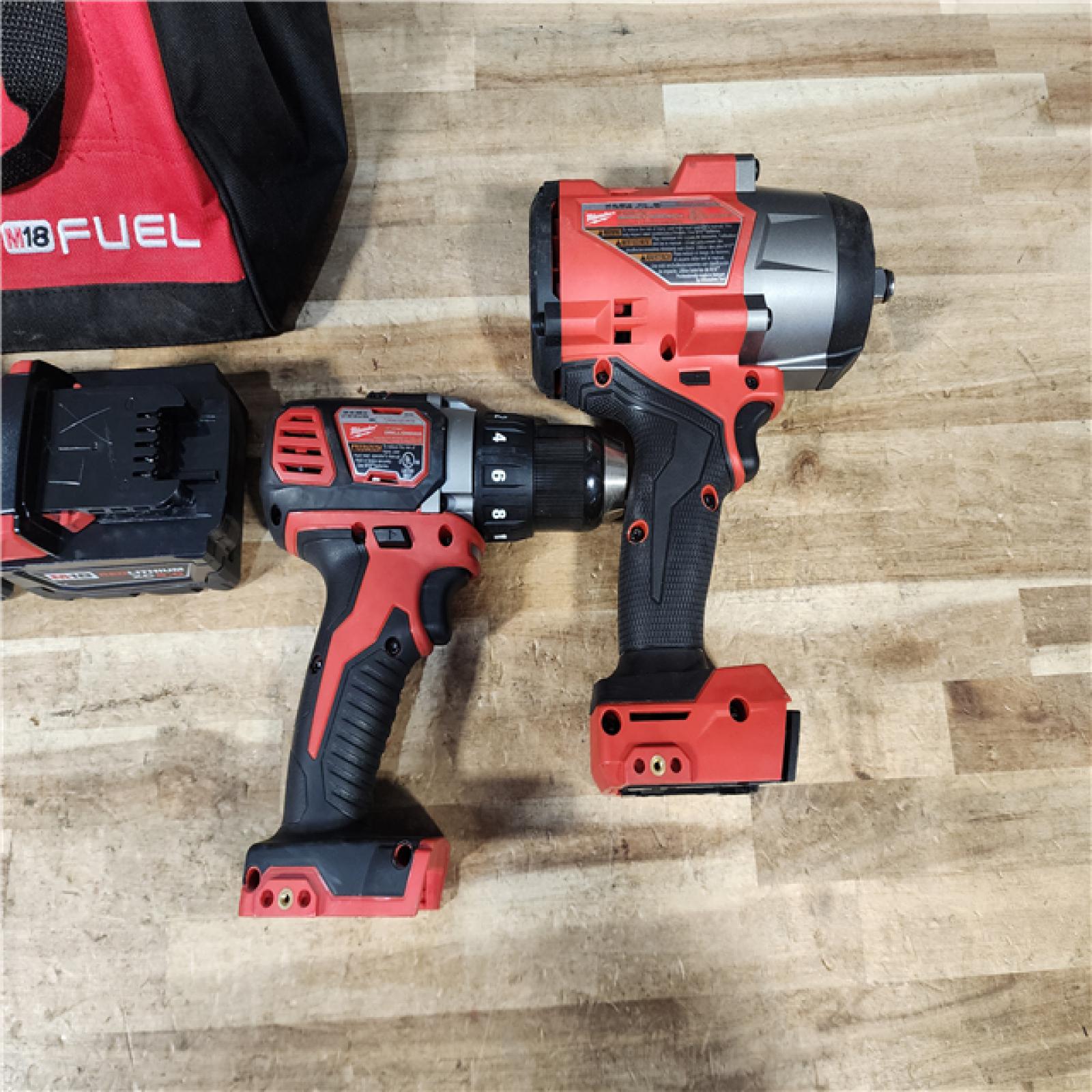HOUSTON LOCATION - AS - IS Milwaukee 2 Tool Combo Kit W/ (2) Battery & Charger
