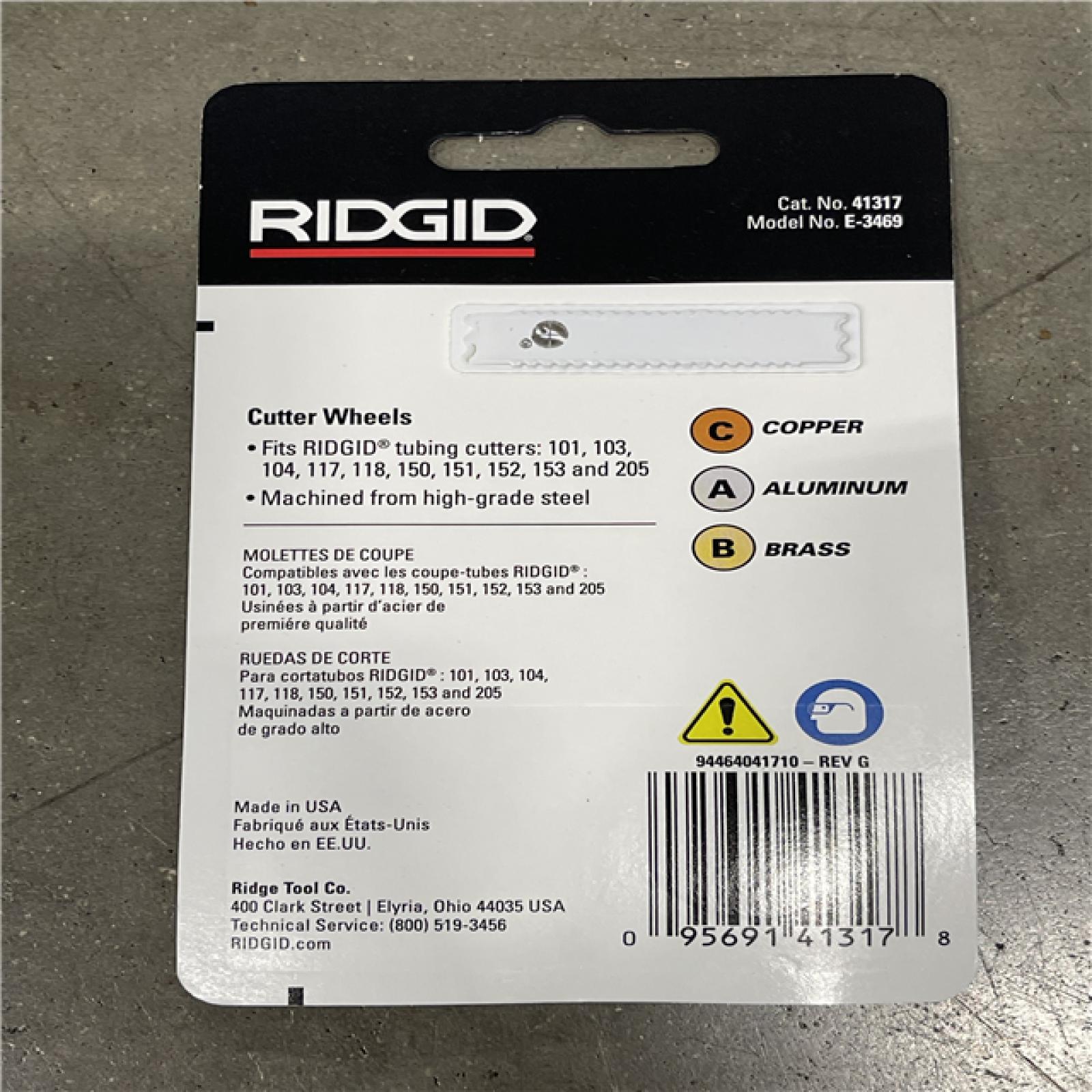 NEW! - RIDGID E-3469 Pipe and Tube Cutter Replacement Wheels for Copper  Brass  Aluminum  Steel/Stainless (Pack of 2)- (36 PACK)
