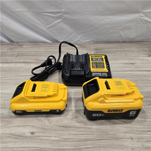 AS-IS DEWALT 20V MAX 6.0Ah and 4.0Ah Battery and Charger Starter Kit