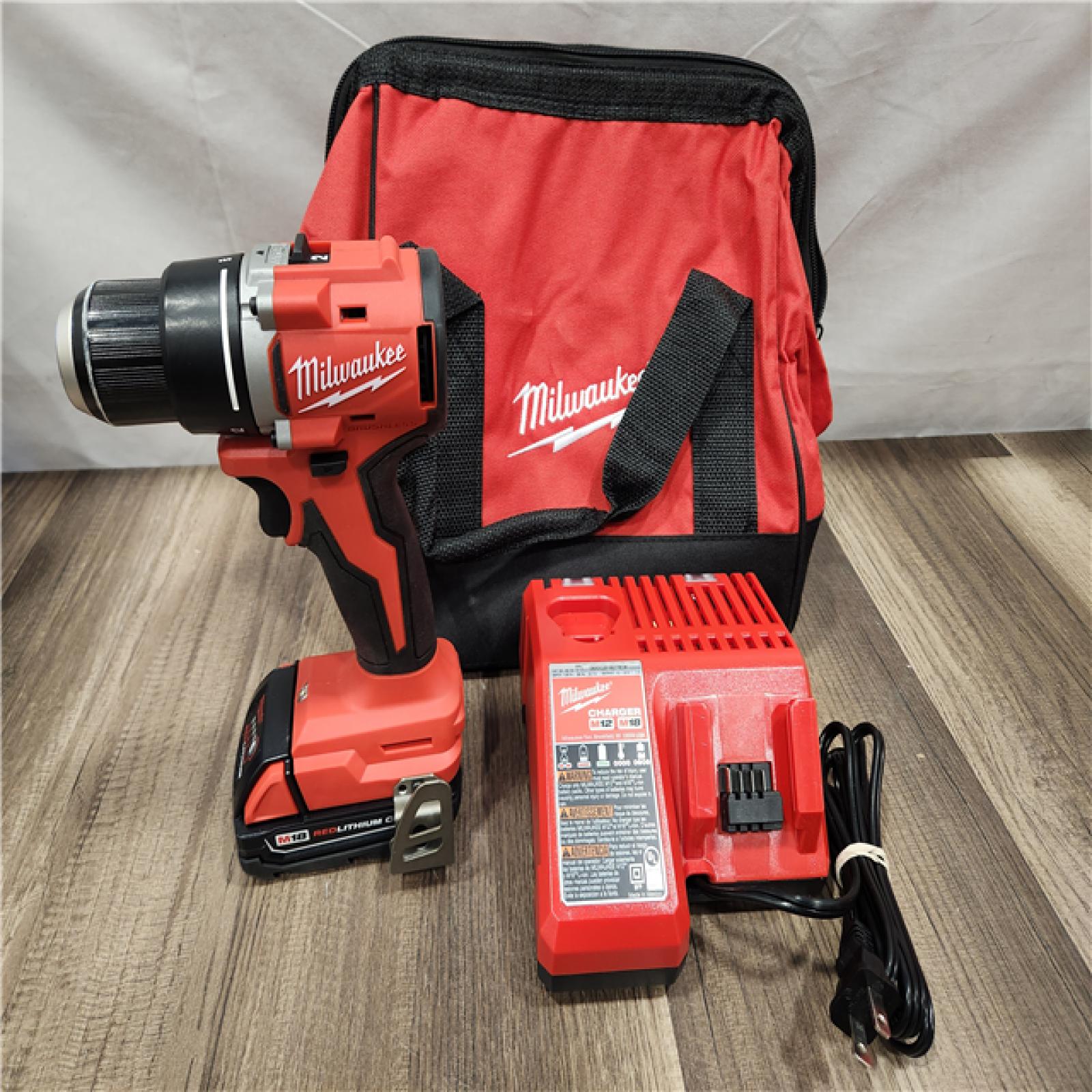 AS-IS- Milwaukee M18 Compact Next Gen 1/2 in. Brushless Cordless Drill/Driver Kit (Battery & Charger)