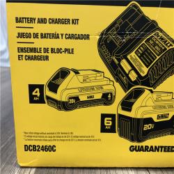 NEW- DEWALT 20V MAX Lithium-Ion 6.0Ah and 4.0Ah Battery and Charger Starter Kit