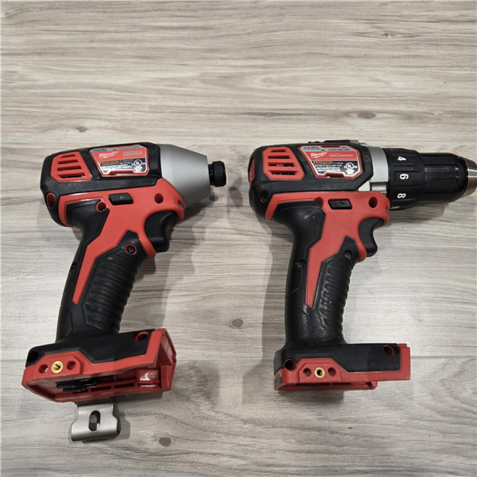 AS-IS Milwaukee 18V Cordless Brushed 2 Tool Drill/Driver and Impact Driver Kit