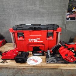 Houston Location AS-IS Milwaukee FUEL 18V Lithium-Ion Brushless Cordless 6-1/2 in. Plunge Track Saw PACKOUT Kit