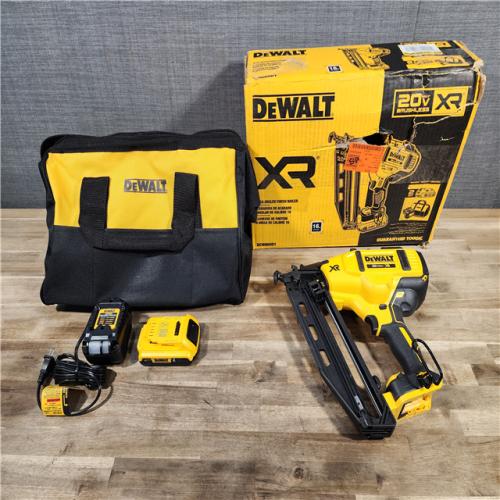 HOUSTON LOCATION - AS-IS DeWalt DCN660D1 20V 16 Gauge Cordless Angled Finish Nailer Kit W/ 2Ah Battery