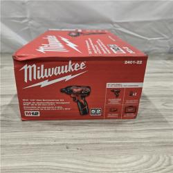 NEW! - Milwaukee 2401-22 - M12 12V Cordless Screwdriver Kit