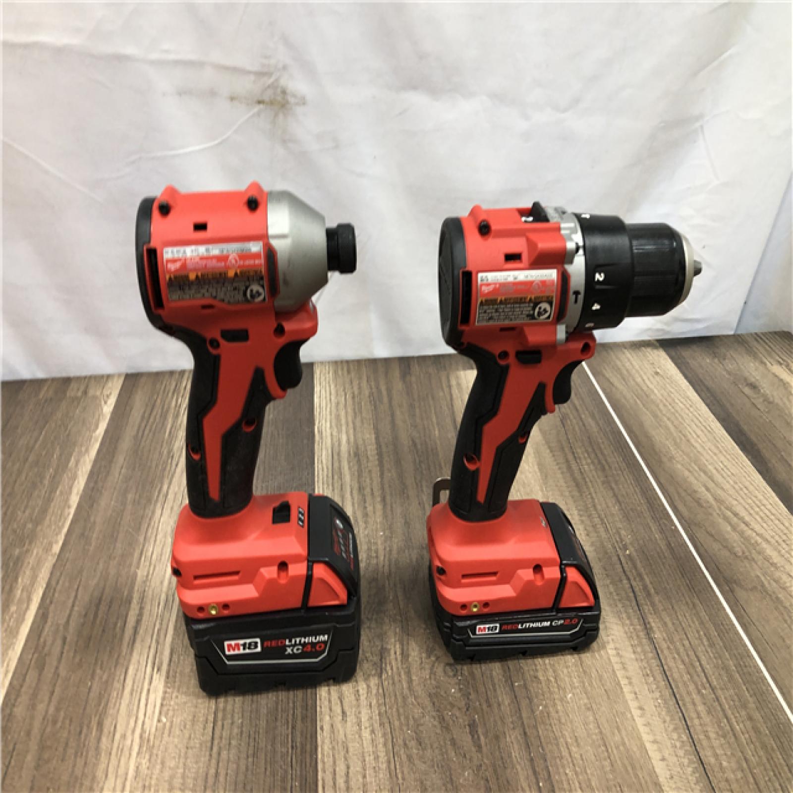 AS-IS Milwaukee 18-Volt Lithium-Ion Brushless Cordless Compact Hammer Drill/Impact Combo Kit