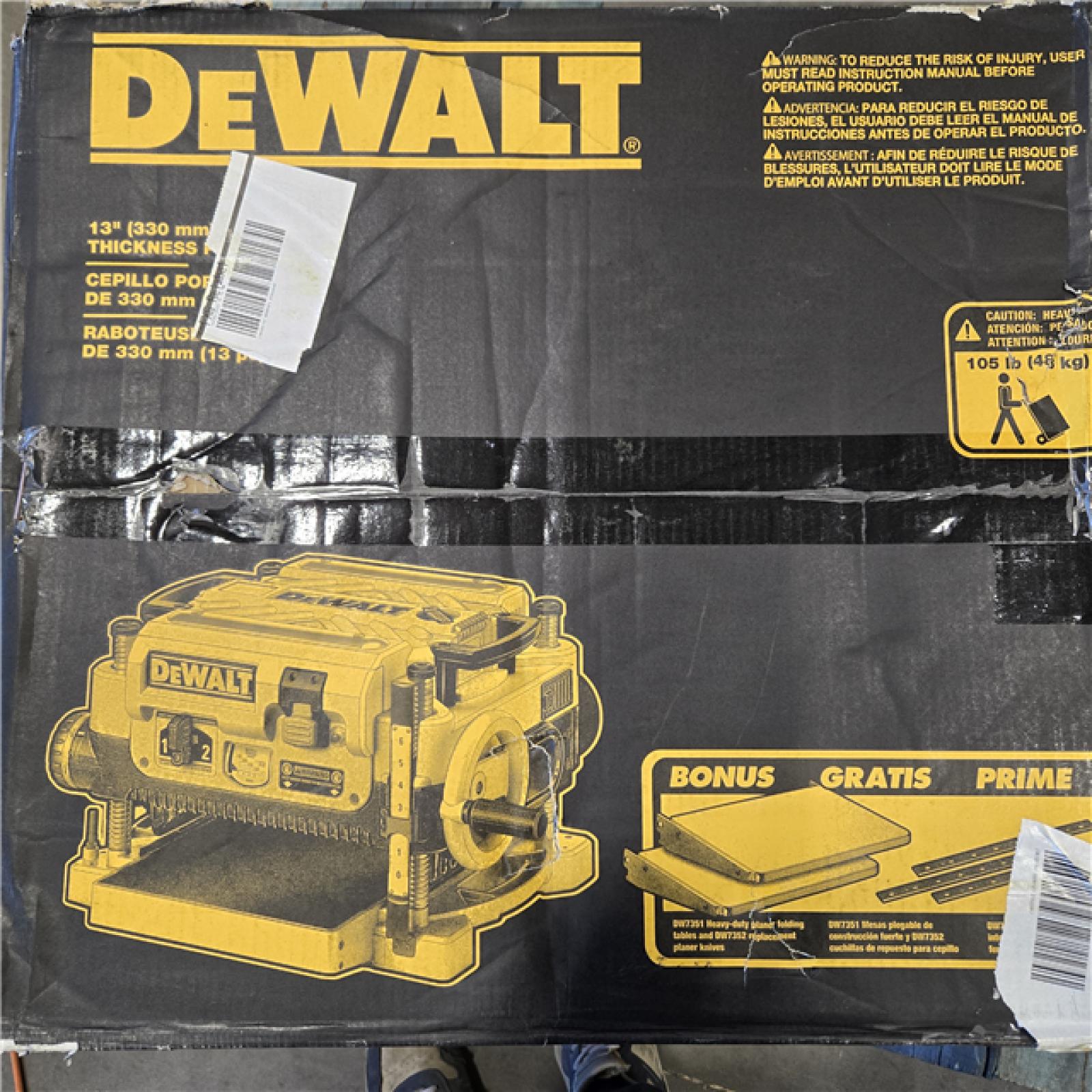 NEW DEWALT 13 2 Speed 3-Knife Thickness Planer