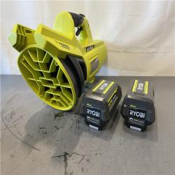 AS-IS - Ryobi 40V HP Brushless Whisper Series 190 MPH 730 CFM Cordless Battery Jet Fan Leaf Blower Kit
