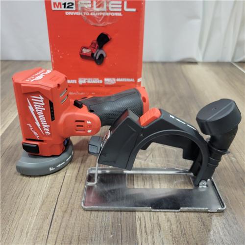 AS-IS Milwaukee M12 FUEL 12V Lithium-Ion Brushless Cordless 3 in. Cut Off Saw (Tool-Only)