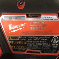 AS-IS Milwaukee 18-Volt Lithium-Ion Cordless 18-Gauge Double Cut Metal Shear (Tool-Only)