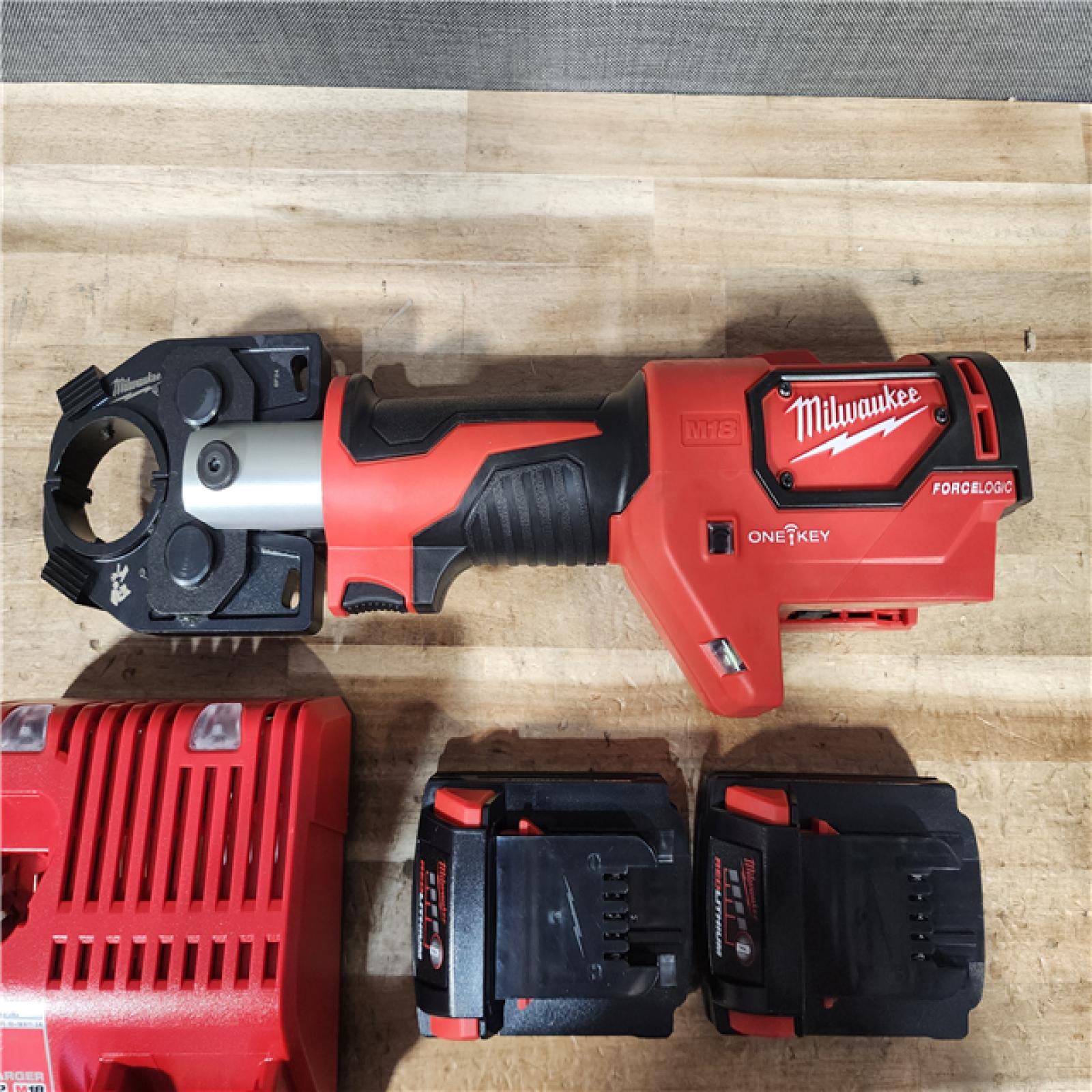 HOUSTON LOCATION - AS - IS Milwaukee 2697-22 M18 18-Volt 1/2-Inch 2-Tool Combo Kit Includes Charger  Battery (2) and Bag