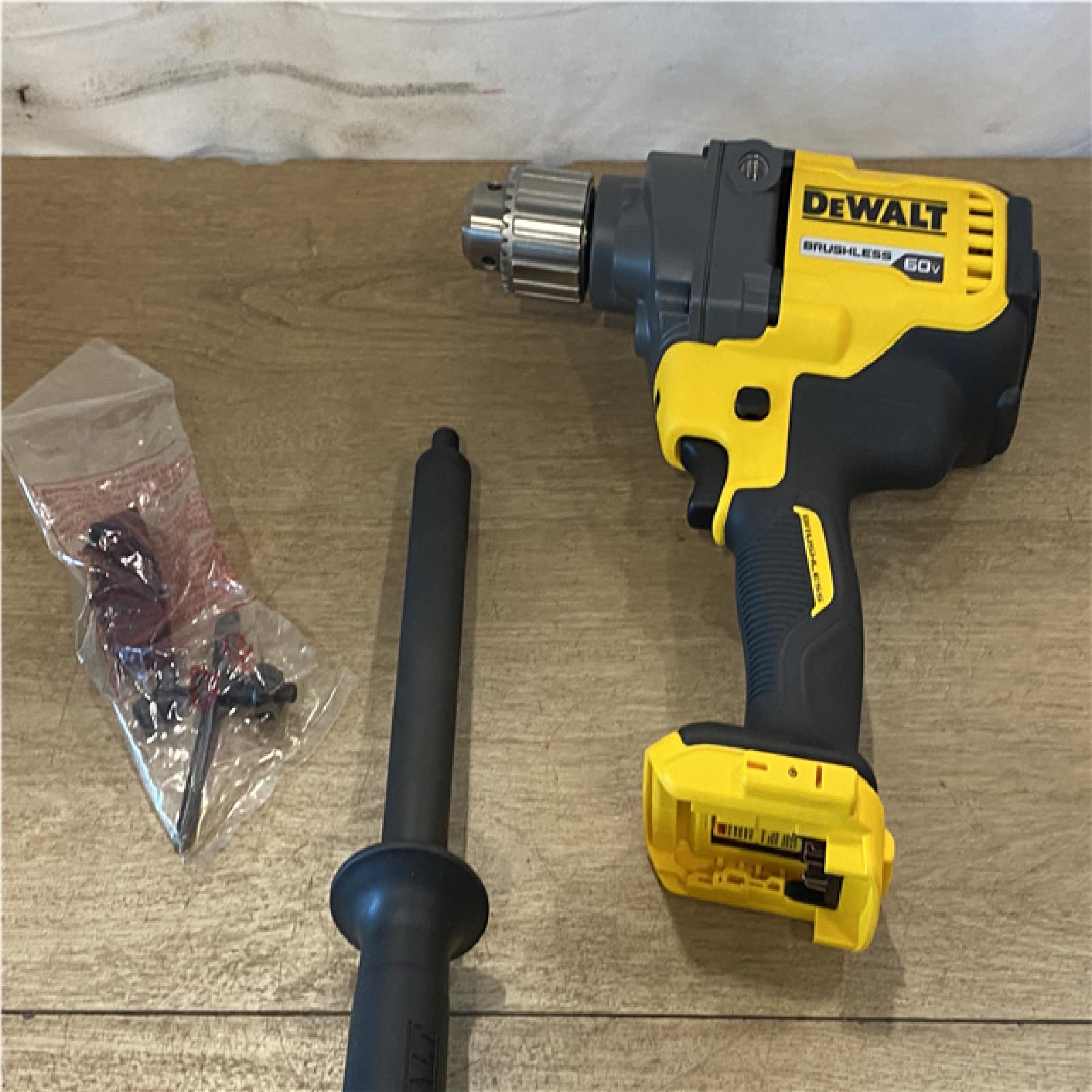 AS-IS DEWALT FLEXVOLT 60-Volt MAX Cordless Brushless 1/2 in. Mixer/Drill with E-Clutch (Tool-Only)