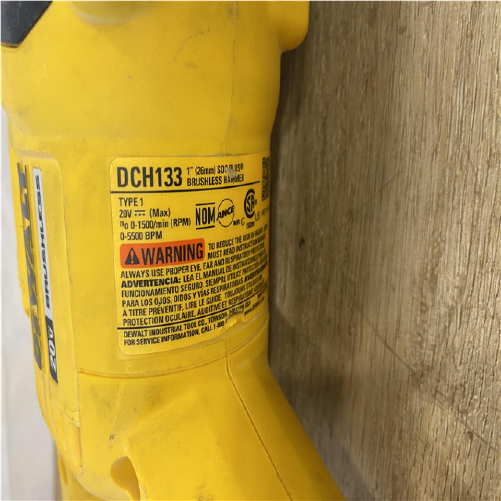 AS-IS DEWALT 20V MAX Cordless Brushless 1 in. SDS Plus D-Handle Concrete and Masonry Rotary Hammer (Tool Only)