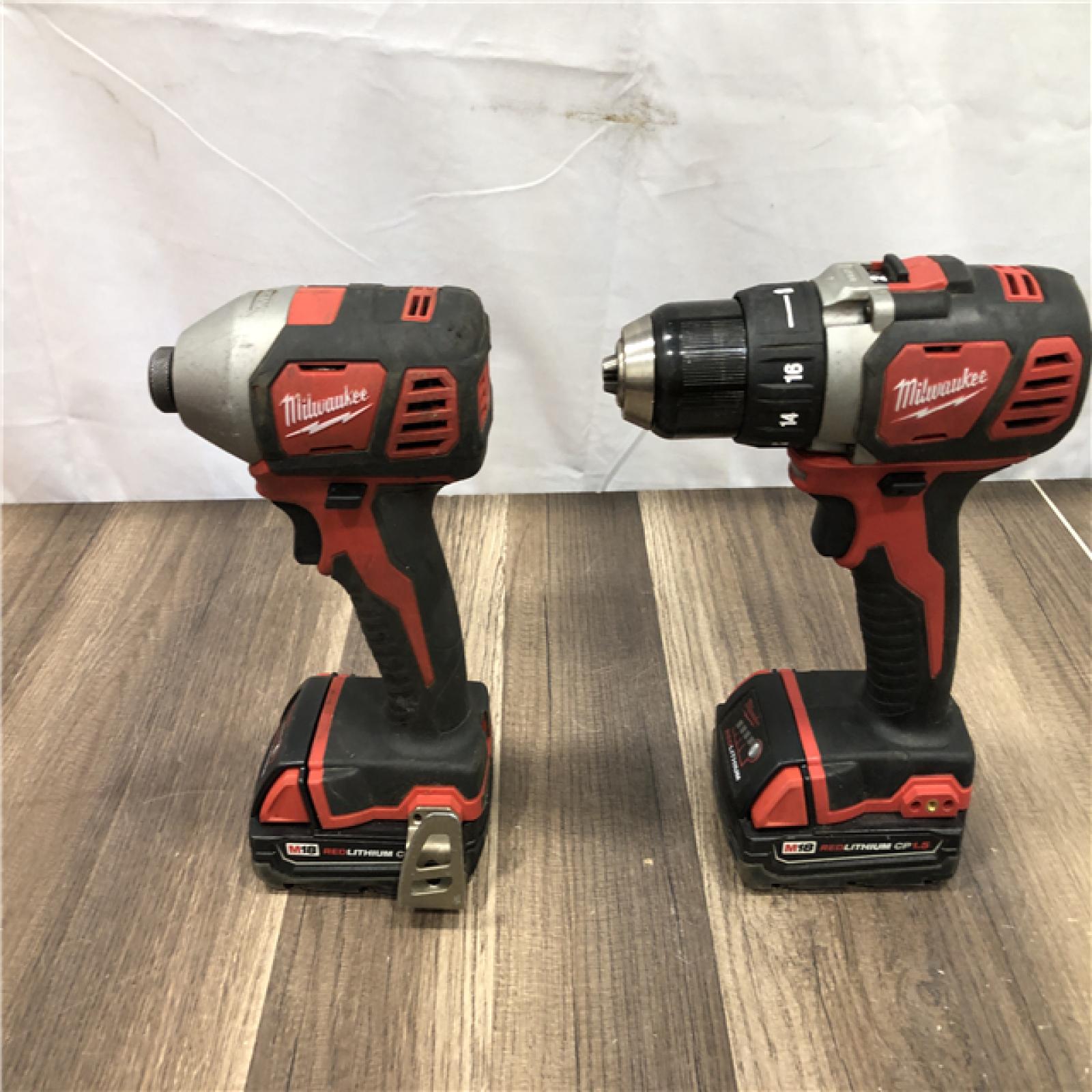 AS-IS Milwaukee 18V Lithium-Ion Cordless Drill Driver/Impact Driver Combo Kit