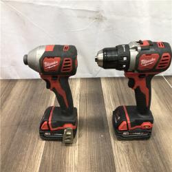AS-IS Milwaukee 18V Lithium-Ion Cordless Drill Driver/Impact Driver Combo Kit