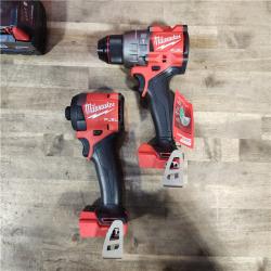 HOUSTON LOCATION - AS-IS (APPEARS LIKE NEW) MILWAUKEE M18 FUEL 18V Lithium-Ion Brushless Cordless Hammer Drill and Impact Driver Combo Kit (2-Tool) with 2 Batteries