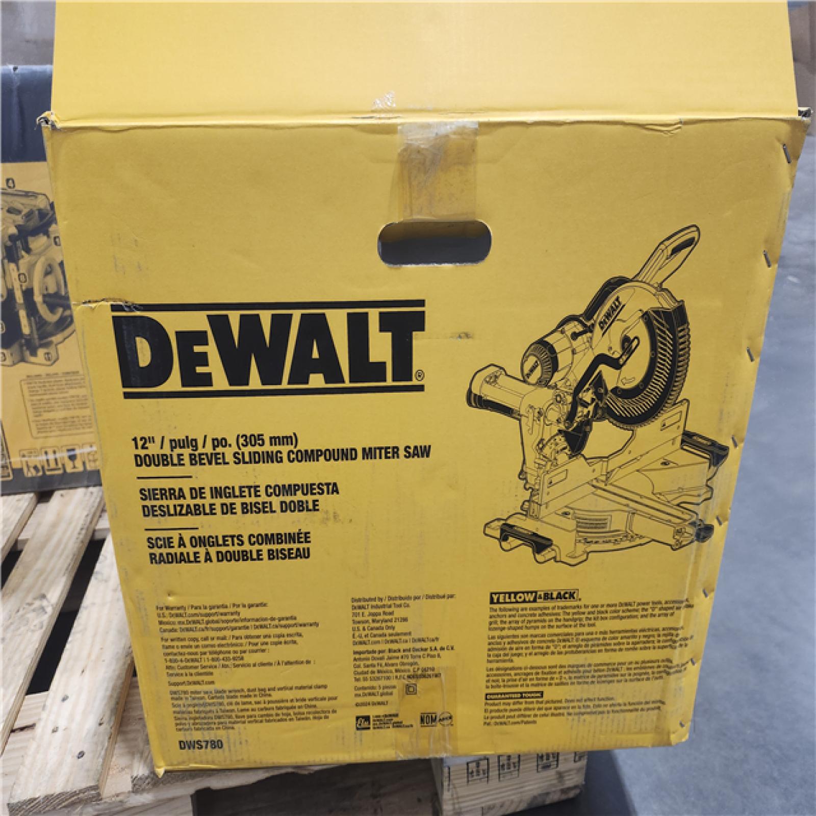 As-Is DEWALT 15 Amp Corded 12 in. Double Bevel Sliding Compound Miter Saw