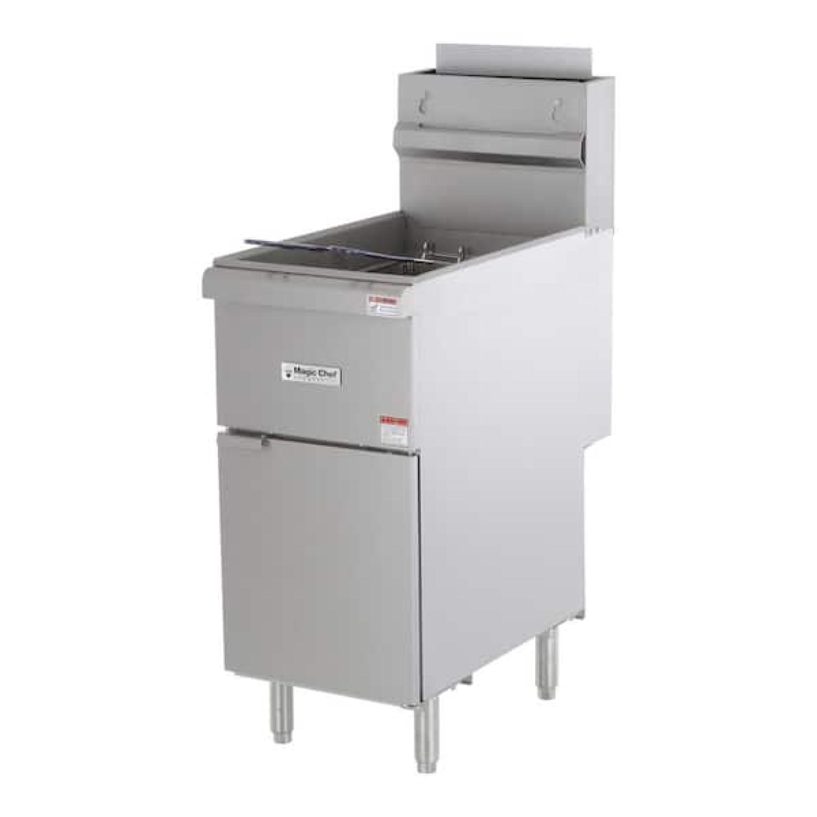 Phoenix NEW Magic Chef 35 Qt. 50 lb. Stainless Steel Commercial Propane Gas Fryer - 120,000 BTU (SEALED)