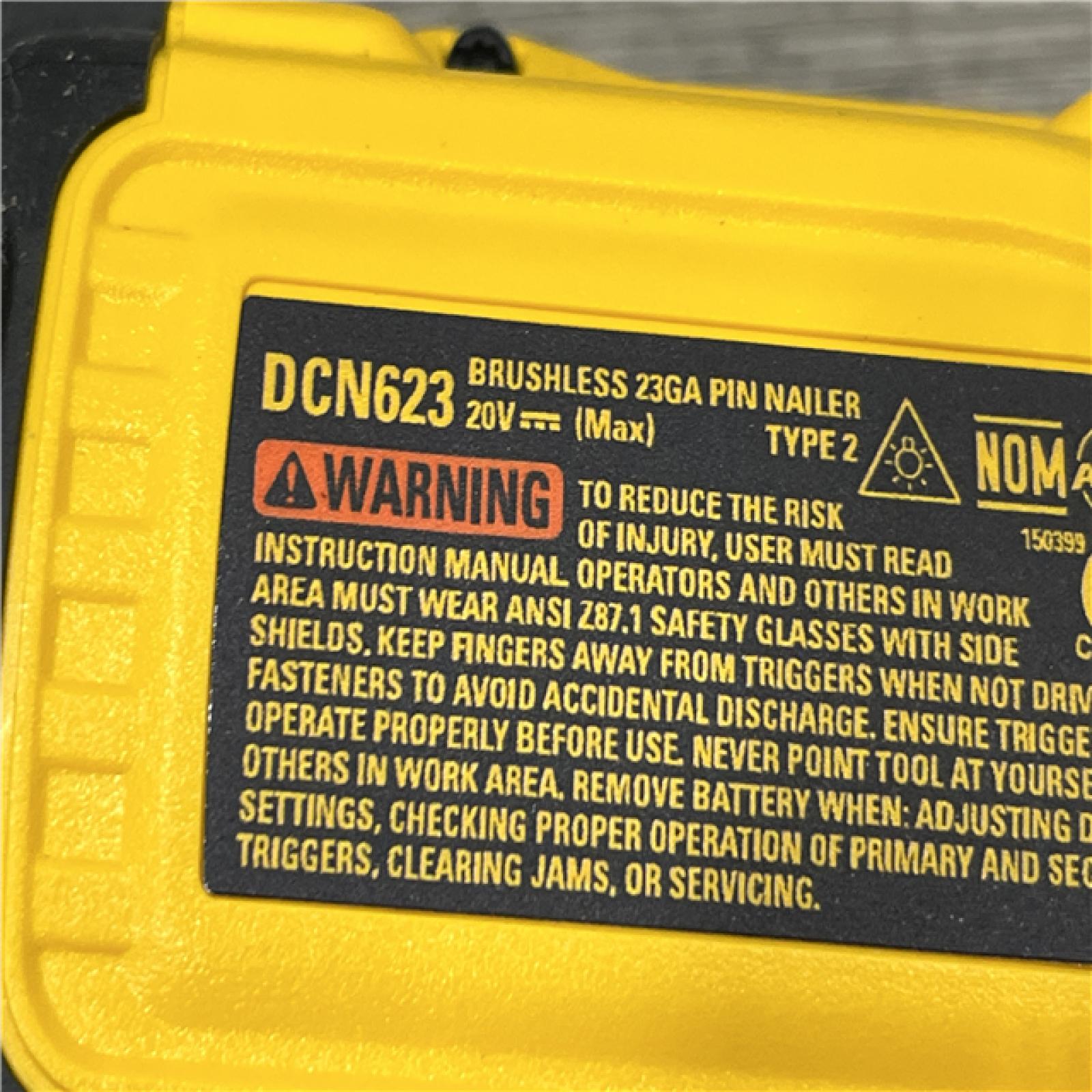 AS-IS DEWALT ATOMIC 20V MAX Lithium Ion Cordless 23 Gauge Pin Nailer Kit