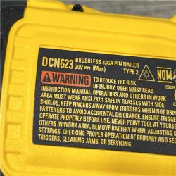 AS-IS DEWALT ATOMIC 20V MAX Lithium Ion Cordless 23 Gauge Pin Nailer Kit