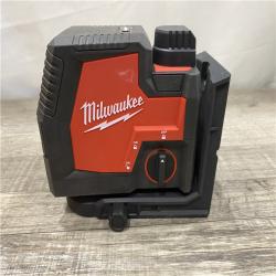 AS-IS Milwaukee 100 ft. REDLITHIUM Lithium-Ion USB Green Rechargeable Cross Line Laser Level Kit