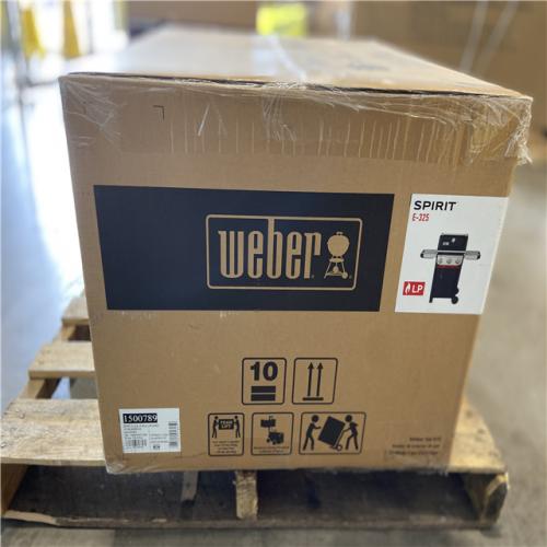 DALLAS LOCATION - Weber Spirit E-325 3-Burner Propane Gas Grill in Black with Powerful Boost Burners