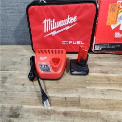 HOUSTON LOCATION - AS-IS (APPEARS LIKE NEW) Milwaukee M12 FUEL 12V Li-Ion Brushless Cordless Stubby 3/8 in. Impact Wrench Kit W/(1) 5.0 Ah High Output Battery