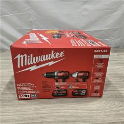 NEW! - Milwaukee 18V Cordless Brushed 2-Tool Drill/Driver and Impact Driver Kit