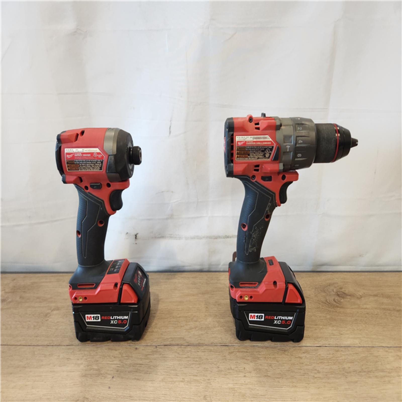 AS-IS- Milwaukee FUEL 18V Lithium-Ion Brushless Cordless Hammer Drill and Impact Driver Combo Kit