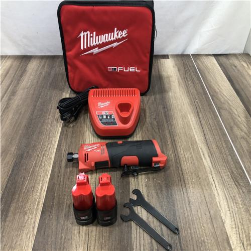 AS-IS Milwaukee  FUEL 12V Lithium-Ion Brushless Cordless 1/4 in. Straight Die Grinder Kit