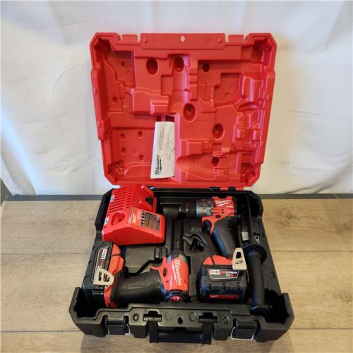 AS-IS- Milwaukee  FUEL 18V Lithium-Ion Brushless Cordless Hammer Drill and Impact Driver Combo Kit