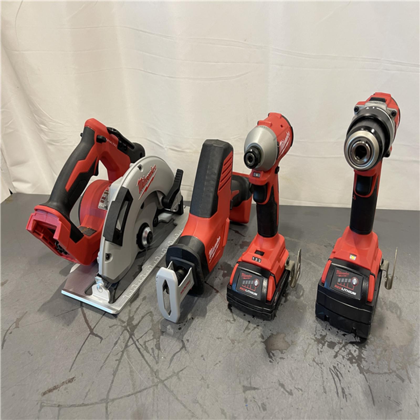 AS-IS - Milwaukee M18 18-Volt Lithium-Ion Brushless Cordless (4Tool) Combo Kit