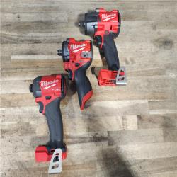 HOUSTON LOCATION - AS-IS MILWAUKEE 3 TOOL COMBO KIT W/ (2) BATTERY & CHARGER