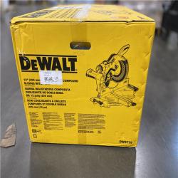 AS-IS - DEWALT 15 Amp Corded 12 in. Double Bevel Sliding Compound Miter Saw, Blade Wrench and Material Clamp