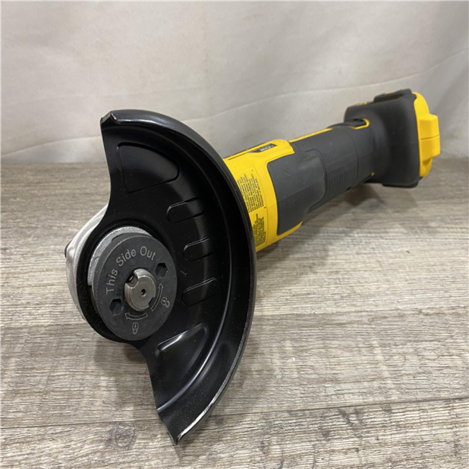 AS-IS DEWALT 20V MAX XR Cordless Brushless 4.5 in. Slide Switch Small Angle Grinder with Kickback Brake (Tool Only)