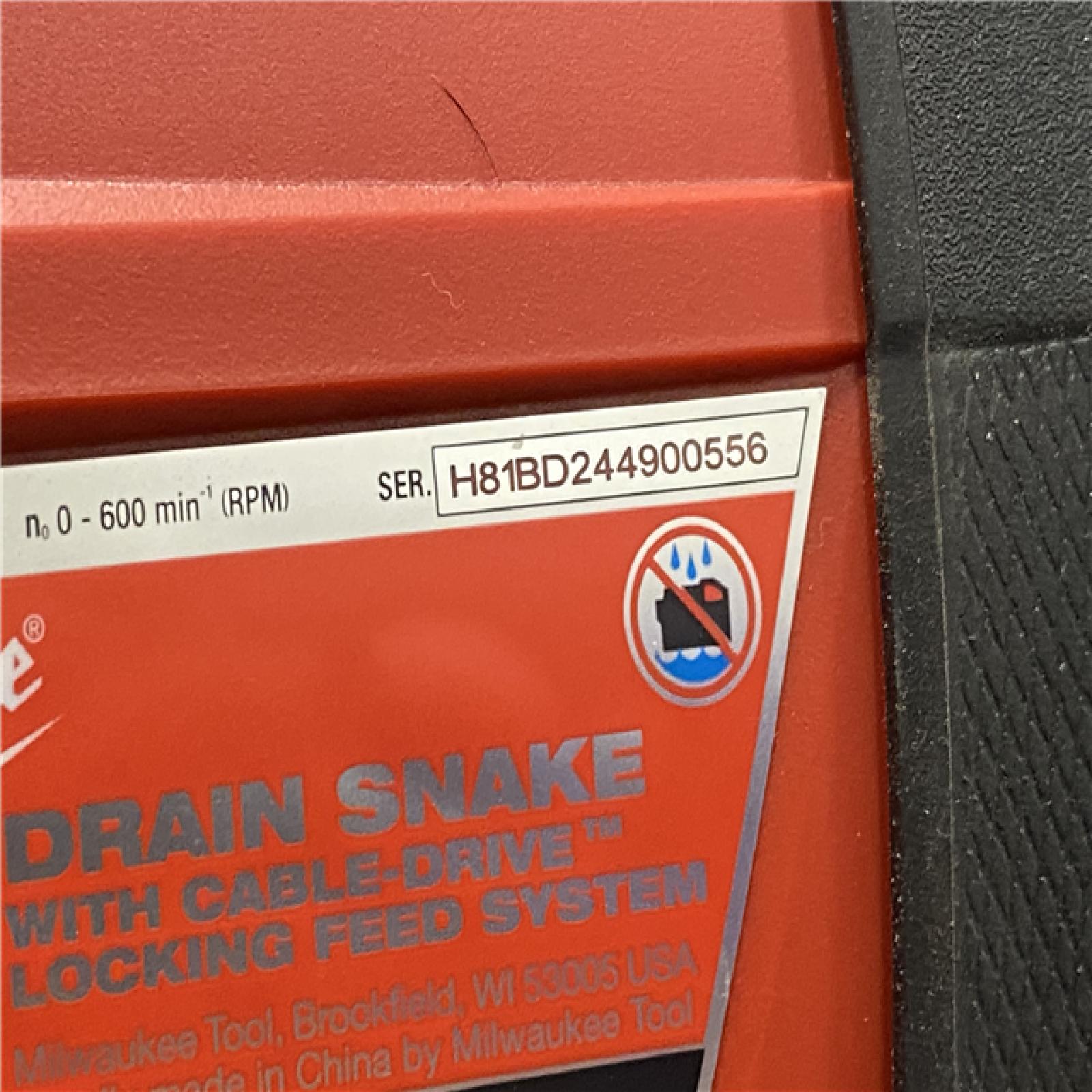 AS-IS Milwaukee FUEL 18-Volt Lithium-Iron Cordless Plumbing Drain Snake Auger Kit