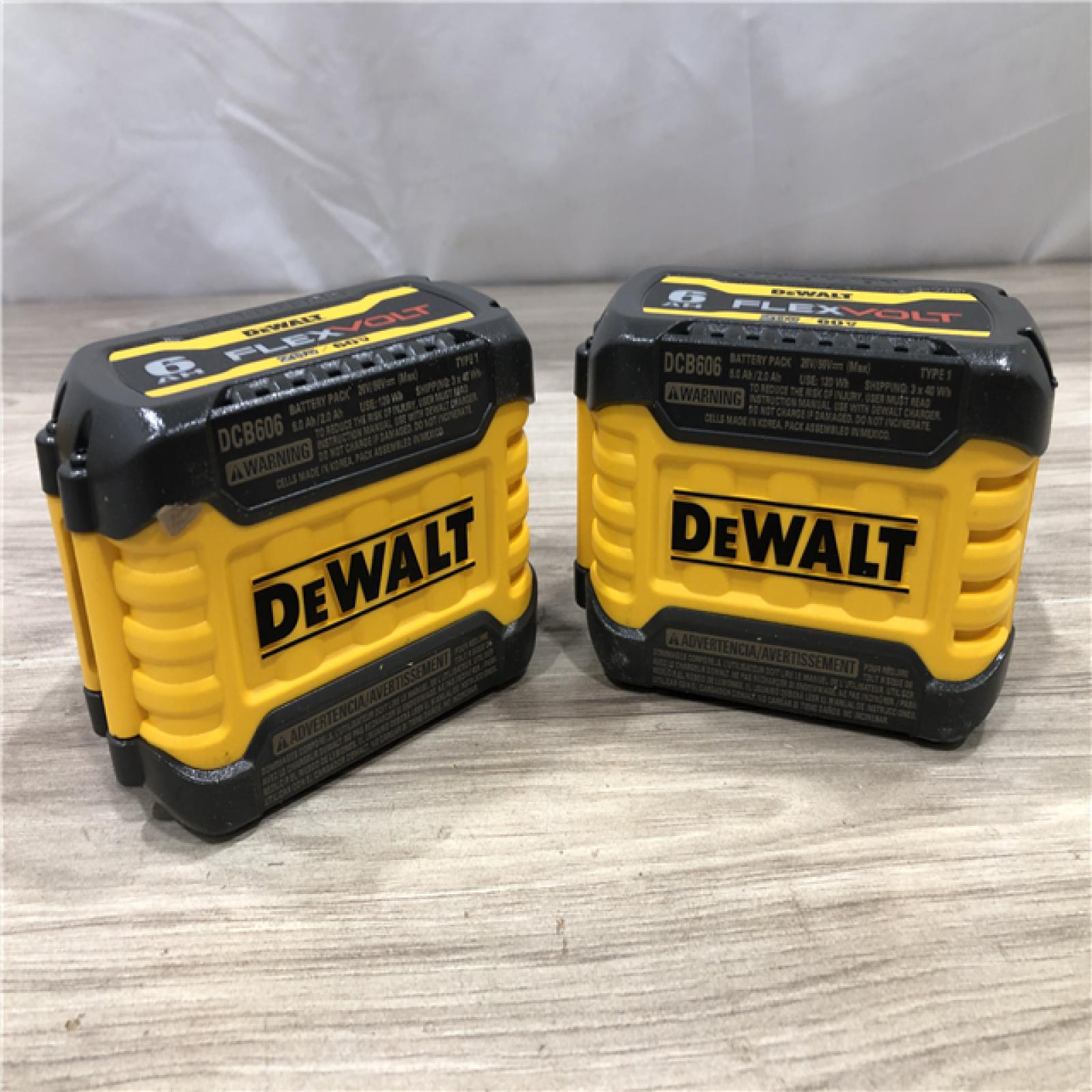 AS-IS DEWALT FLEXVOLT 20-Volt/60-Volt MAX Lithium-Ion 6.0Ah Battery Pack (2-Pack)
