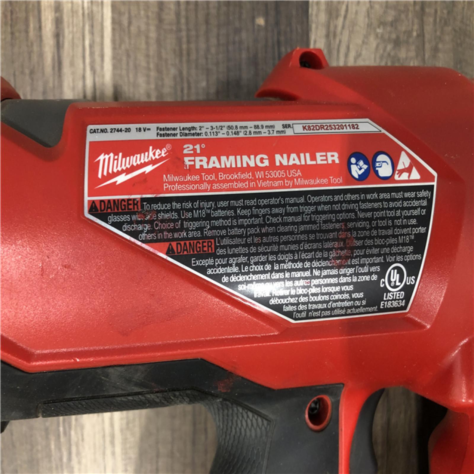AS-IS Milwaukee FUEL 3-1/2 in. 18-Volt 21-Degree Lithium-Ion Brushless Cordless Framing Nailer (Tool-Only)