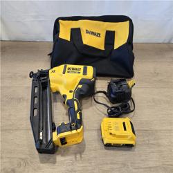 AS-IS DEWALT 20V MAX XR 16-Gauge Electric Cordless Angled Finishing Nailer Kit