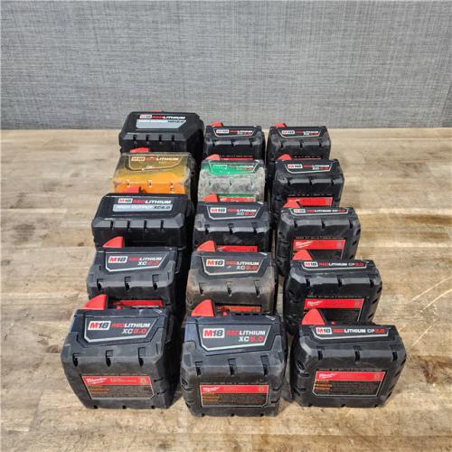 HOUSTON LOCATION - AS-IS MILWAUKEE BATTERY PACK QTY - 15