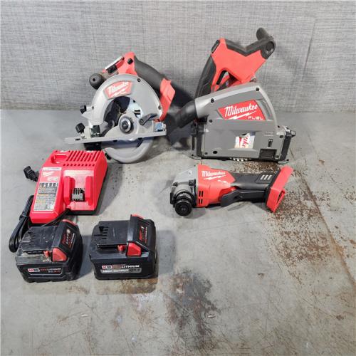 HOUSTON LOCATION - AS-IS MILWAUKEE 3 TOOL COMBO KIT W/ (2) BATTERY & CHARGER