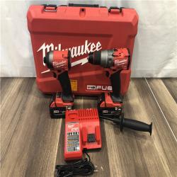AS-IS Milwaukee  FUEL 18V Lithium-Ion Brushless Cordless Hammer Drill and Impact Driver Combo Kit